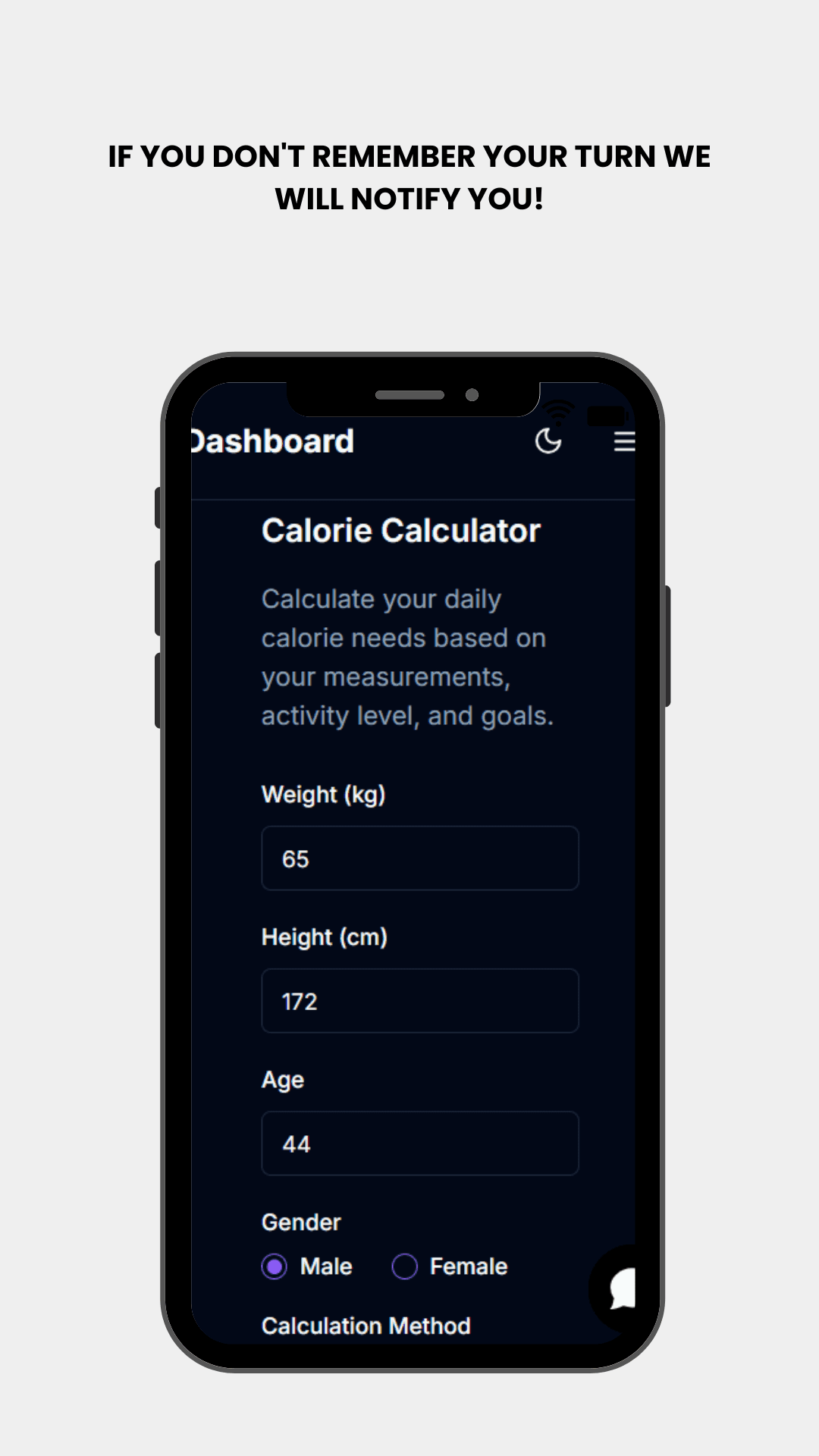 Calorie Calculator-Weight tracker